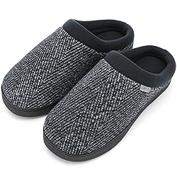 UBFEN Mens Slippers for Indoor Bedroom Memory Foam