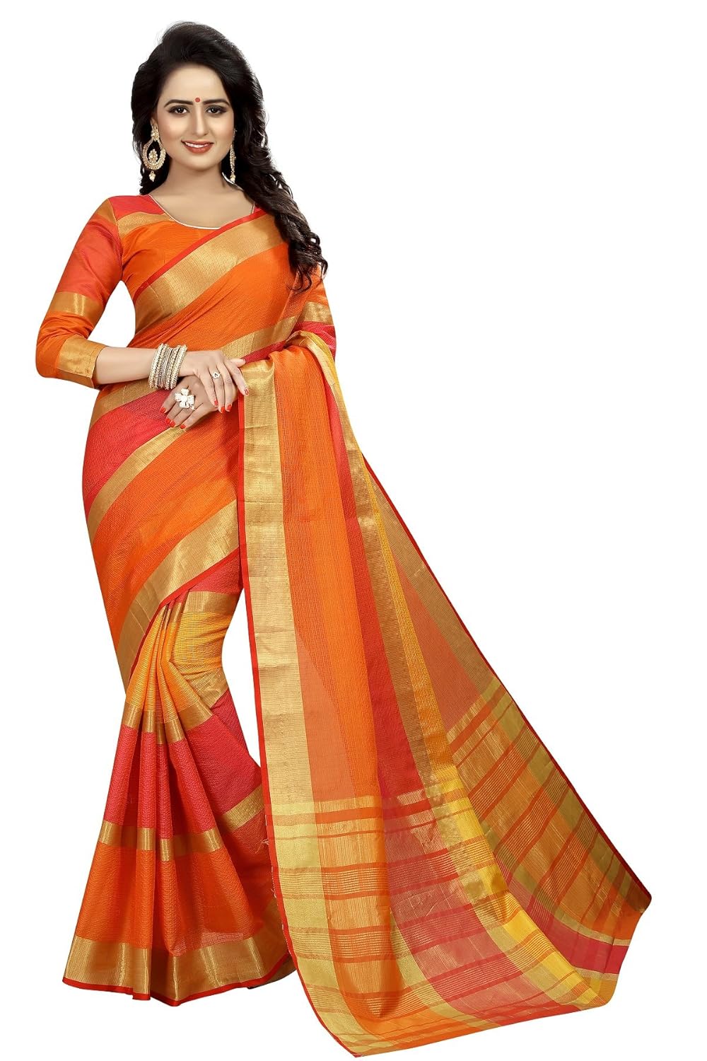 perfectblue cotton saree with blouse piece