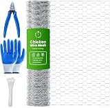 MAIYADUO Chicken Wire Mesh Roll 35cm x 1m Galvanized Anti-Rust 16x25mm