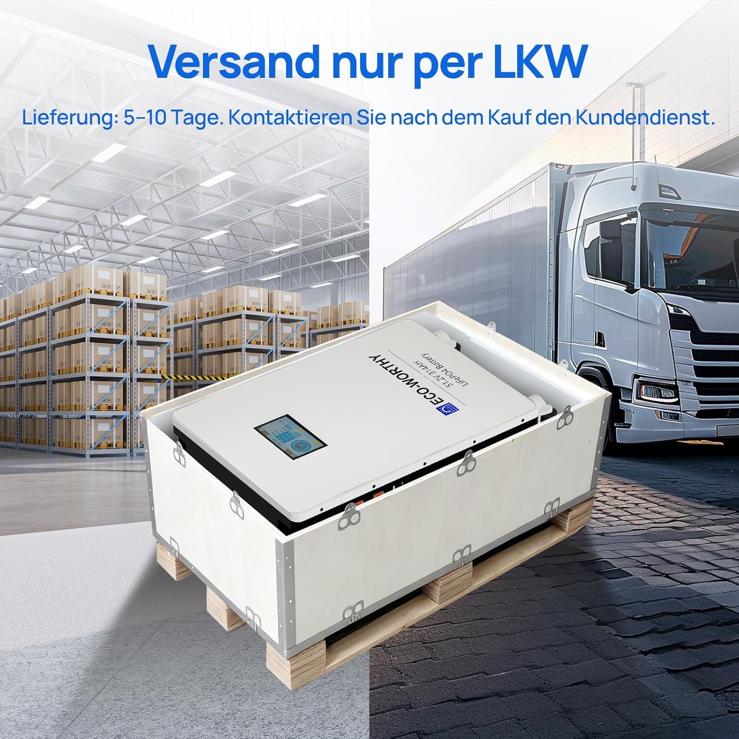 ECO-WORTHY 2PACK 48V 314Ah LiFePO4 Batterie 32,2kWh Stromspeicher und Leistungsschaltern 200A PACE BMS RS485/CAN/RS232 mit Bluetooth WLAN für Notstromversorgung zu Hause Netzunabhängige Solaranlagen 9