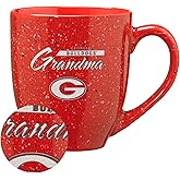 Rico Industries NCAA Georgia Bulldogs Grandma 16 oz Team Color Laser Engraved Speckled Ceramic Coffee Mug
