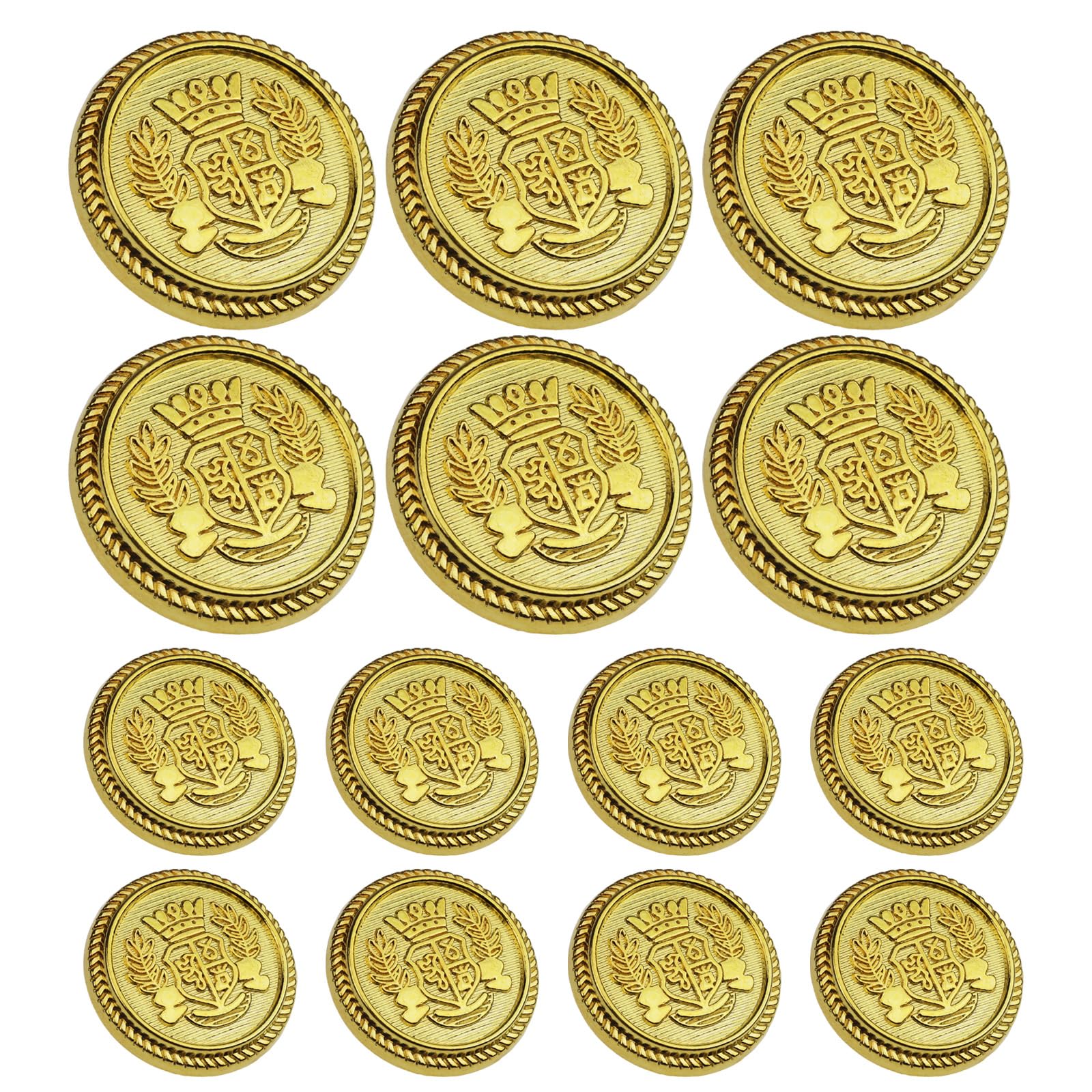 Photo 1 of 14PCS Gold Blazer Buttons for Men Replacement Buttons Suits Antique Gold Buttons for Blazer 23mm and 18mm Gold Button for Sport Coat, Uniform, Jackets Vintage Blazer Buttons Men