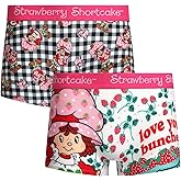COCO BRANDS Womens Boyshorts Underwear - 2 Pack SpongeBob SquarePants Strawberry Shortcake Powerpuff Girls Boxers for Women