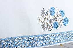 Ridhi -Lapis Blue Cotton Tablecloth, Handblock