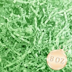 Zankubom 1/2LB Light Green Crinkle Cut Paper Shred