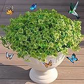 Qubigko Artificial Flowers for Outdoor Decor, 16 Pack UV-Resistant Fake Green Silk Daisy Flowers, Perfect for Spring & Summer Decorating – Front Porch, Patio, Window Boxes, and Potted Plants