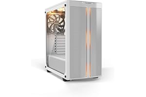 be quiet! Pure Base 500DX ATX Midi Tower PC case | ARGB | 3 Pre-Installed Pure Wings 2 Fans | Tempered Glass Window | White | BGW38