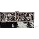 Merbaa Wild West Cowhide Hair On Women Leather Wallet Best Idea for Gifting Bifold Wallet