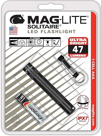Maglite Solitaire Led 1 Cell a Flashlight Black Sj3a016 Basic Handheld Flashlights Amazon Com