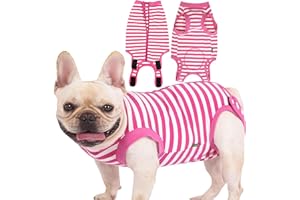 Sychien Dog Recovery Suit Post Surgery Shirt,Medium Female Spay Wound Protective Suit,Pink M