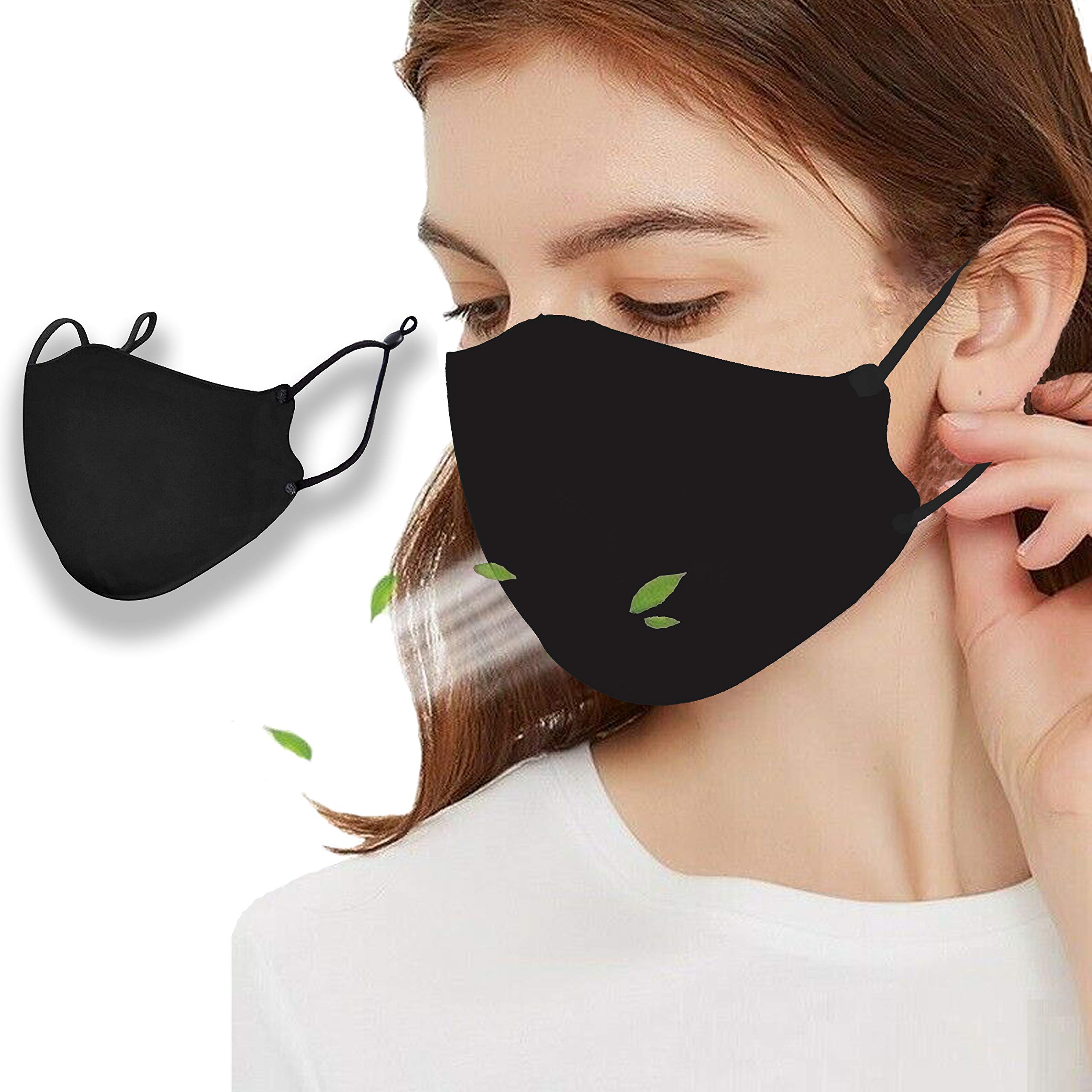 i-Tronixs® 10 Pack BLACK ADULT ADJUSTABLE EAR LOOPS FACE MASK- Anti Dust Breathable Face Mouth Unisex Mask Fashion Reusable Washable Outdoor Protection Anti-Pollution Cover Facemask PPE