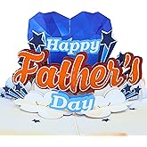 HEARTAGS Happy Fathers Day Card, Pop Up Father's Day Card For Husband, Dad, Son, Grandpa with Envelope