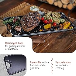 Victoria Rectangular Cast Iron Griddle. Double