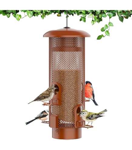 Heath Outdoor Gossamer Butterfly Vogelfutterstation Rosa - Mit 4 Sitzstangen, Für Bis Zu 1 Pfund Samen