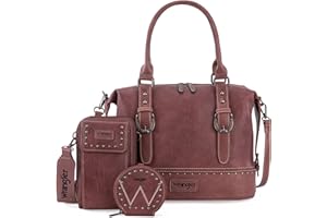 Wrangler 3Pcs Doctor Bag Sets for Women Top-handle Satchel Bag with Cell Phone Handbags and Coin Purse