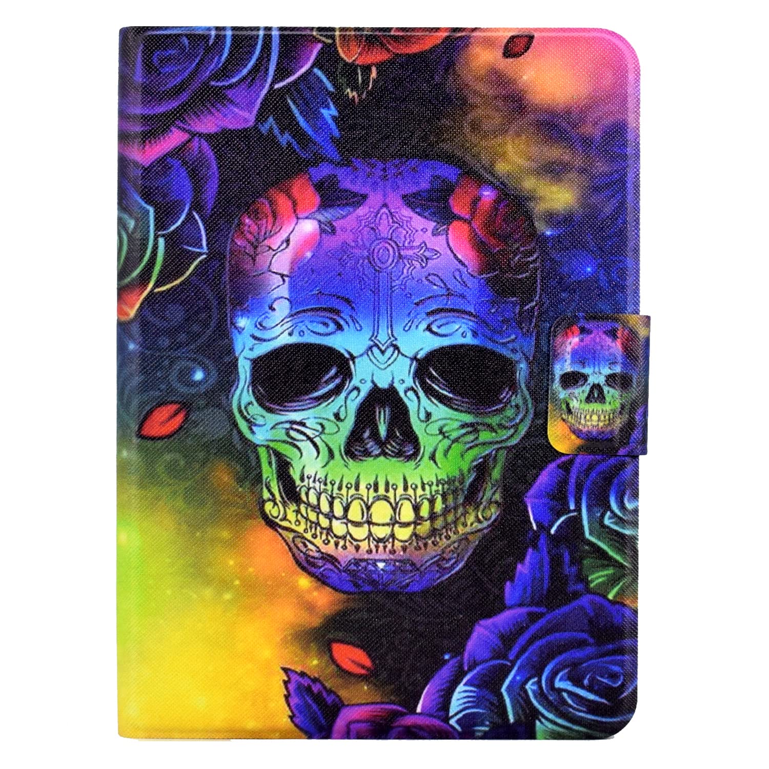 Bspring Folio Case for All-New 6" Kindle (11th Generation, 2022/2024 Release) - Book Style Colorful Leather Shockproof Cover with Auto Sleep/Wake,Skeleton
