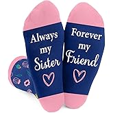 Kiopdse Gifts for Sister - Sister Birthday Gifts,Christmas Gift for Sisters Mothers Day Funny Unique Cool Galentines Valentines Day Gift Ideas from Big Sisters Adult Brothers,Funny Socks