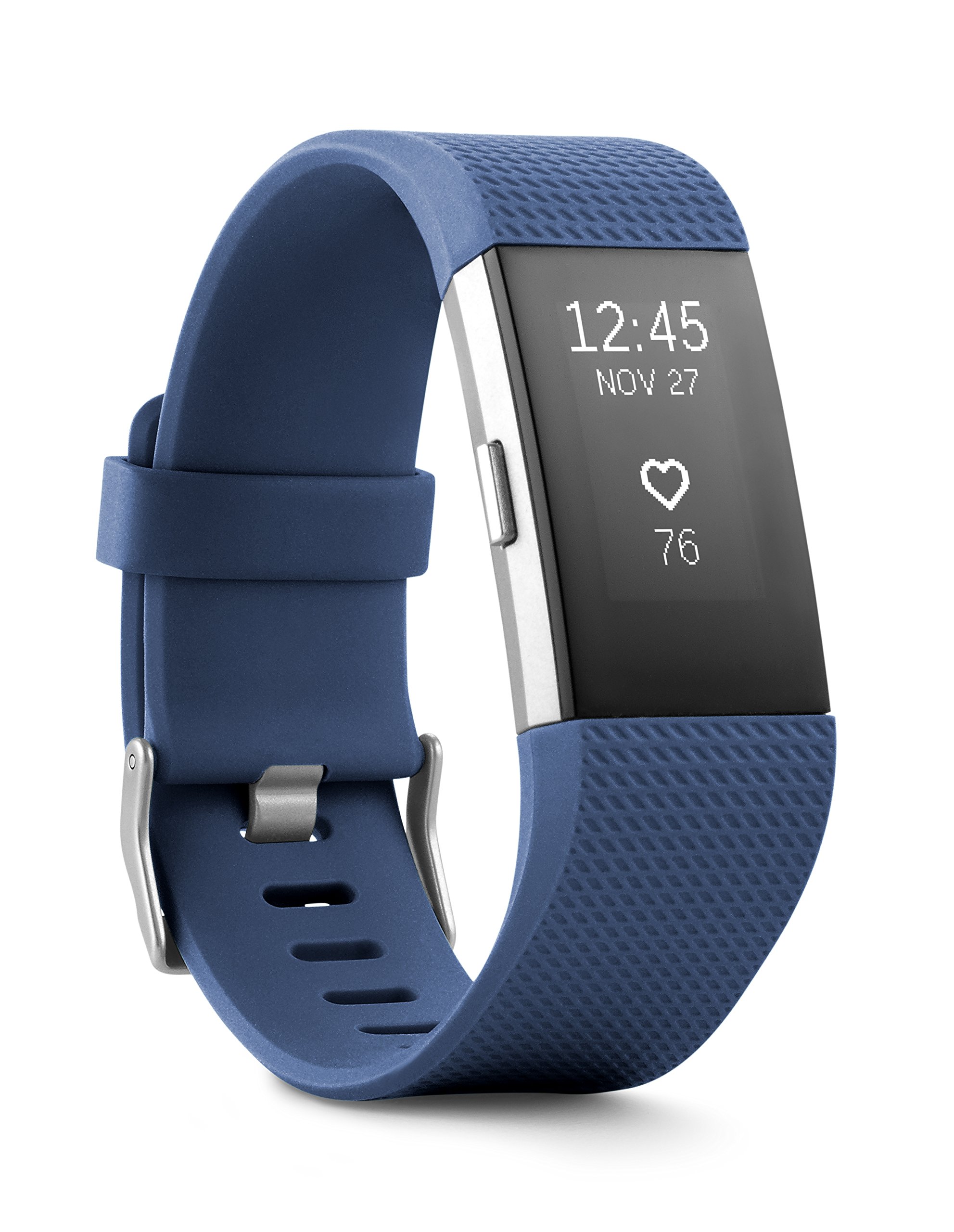 Photo 1 of Fitbit Charge 2 Heart Rate + Fitness Wristband, Blue, Small (US Version)