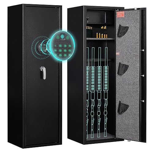 Marcree Gun Safe, 3-5 Rifle Safe, Gun Cabinets for Rifles and Pistols ...