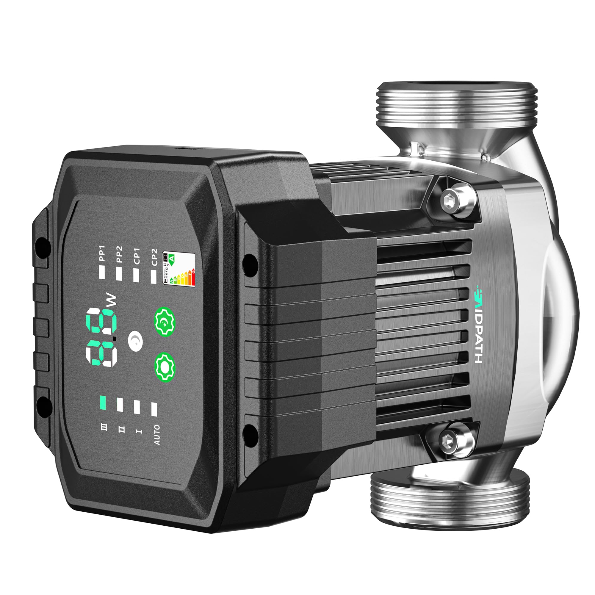 Photo 1 of AIDPATH 10.1 GPM 1/16 HP Smart Hot Water Circulation/Recirculating Pump with Constant & Variable Speed Operation for Hydronic Heating/Domestic Hot Water Recirculation System, Fits 1" 3/4" 1/2"NPT Pipe