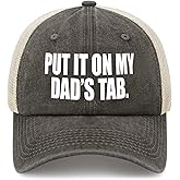 Put It On My Dad's Tab Hat Anime Hat Mens Baseball Cap Gifts for Girlfriends Beach Cap