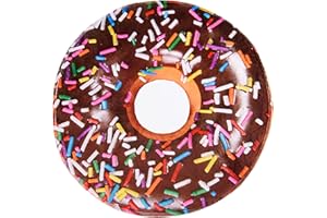 Vessia Brown Donuts Printed Throw Blanket, Realistic Funny Food Blanket for Adults and Kids, 300GSM Soft Giant Donuts Throw for Couch, Sofa, Bed, Fun Decor for All Seasons (60 inches)