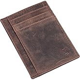 TRUTANN Leather Wallet – Classic Vertical Slim Card Holder | Real Genuine Leather Mens Wallet | RFID Secure | Fits Up to 8 Cards & Currency | Tap to Pay Feature | Quality Credit Card Holder (Brown)