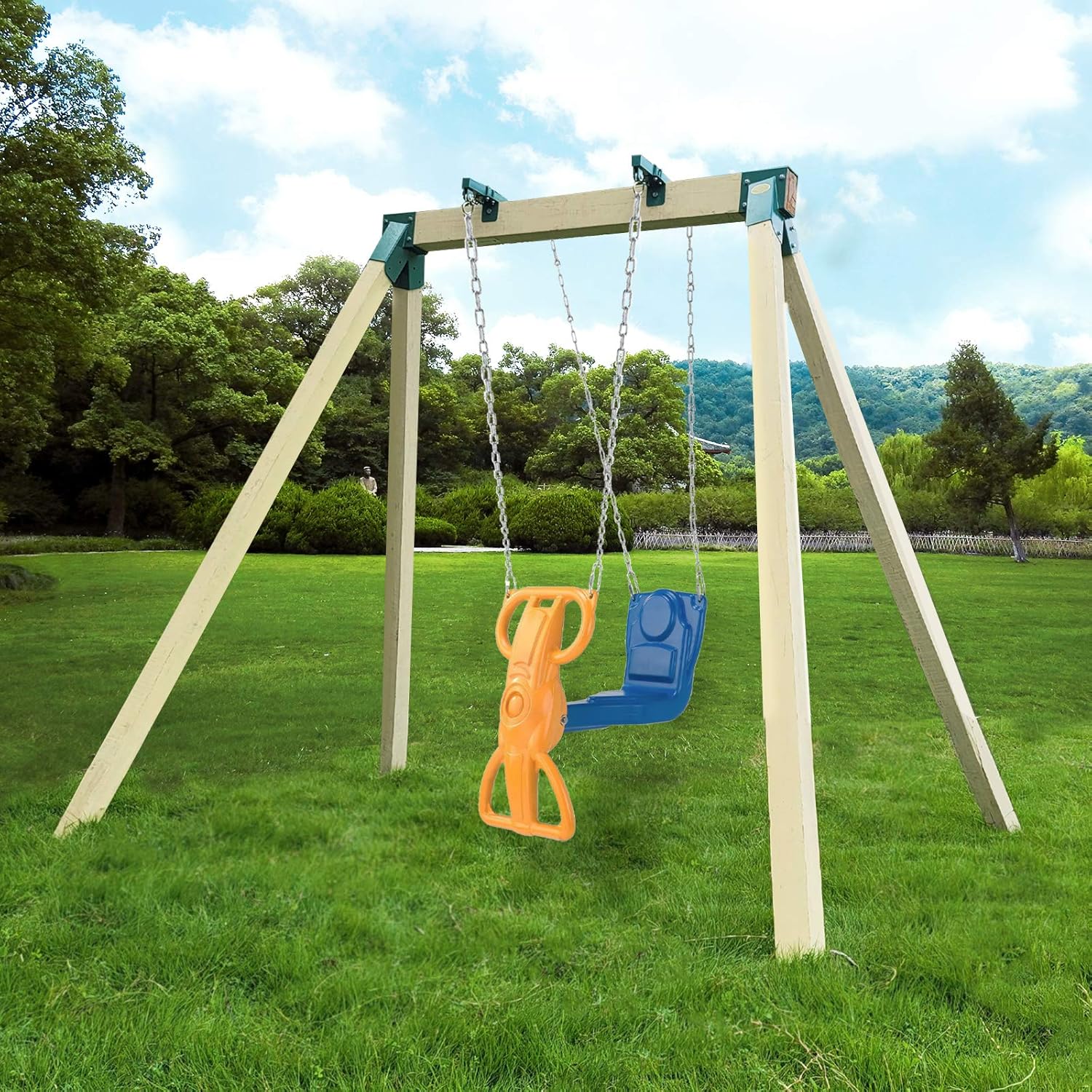 BETOOLL A-Frame 2 Brackets Swing Set Bracket with Mounting Hardware (Green): Toys & Games