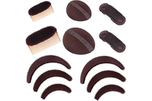 YOOOYOOO Hair Base Sponge Invisible Hair Clip Comb Bump It Up Volume Tool False Hair Pads Hair Bump Styling Insert Tool Hair Extensions Accessories Brown (AD Brown)