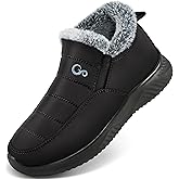 Ablanczoom Winter Snow Boots for Women: Comfortable Warm Fur Lined Slip On Waterproof Outdoor Ankle Booties