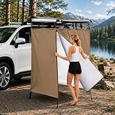 Awning Shower Tent Car Outdoor Portable Camping Shower Tent Car Side Shower Room Privacy Shelter Restroom Vehicle Side Shower Bathroom for RV, Van, Truck, Waterproof