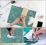 ASelected 2Pcs A3 A4 Self-Healing Cutting Mats Green Double-Sided PVC Grid view 6