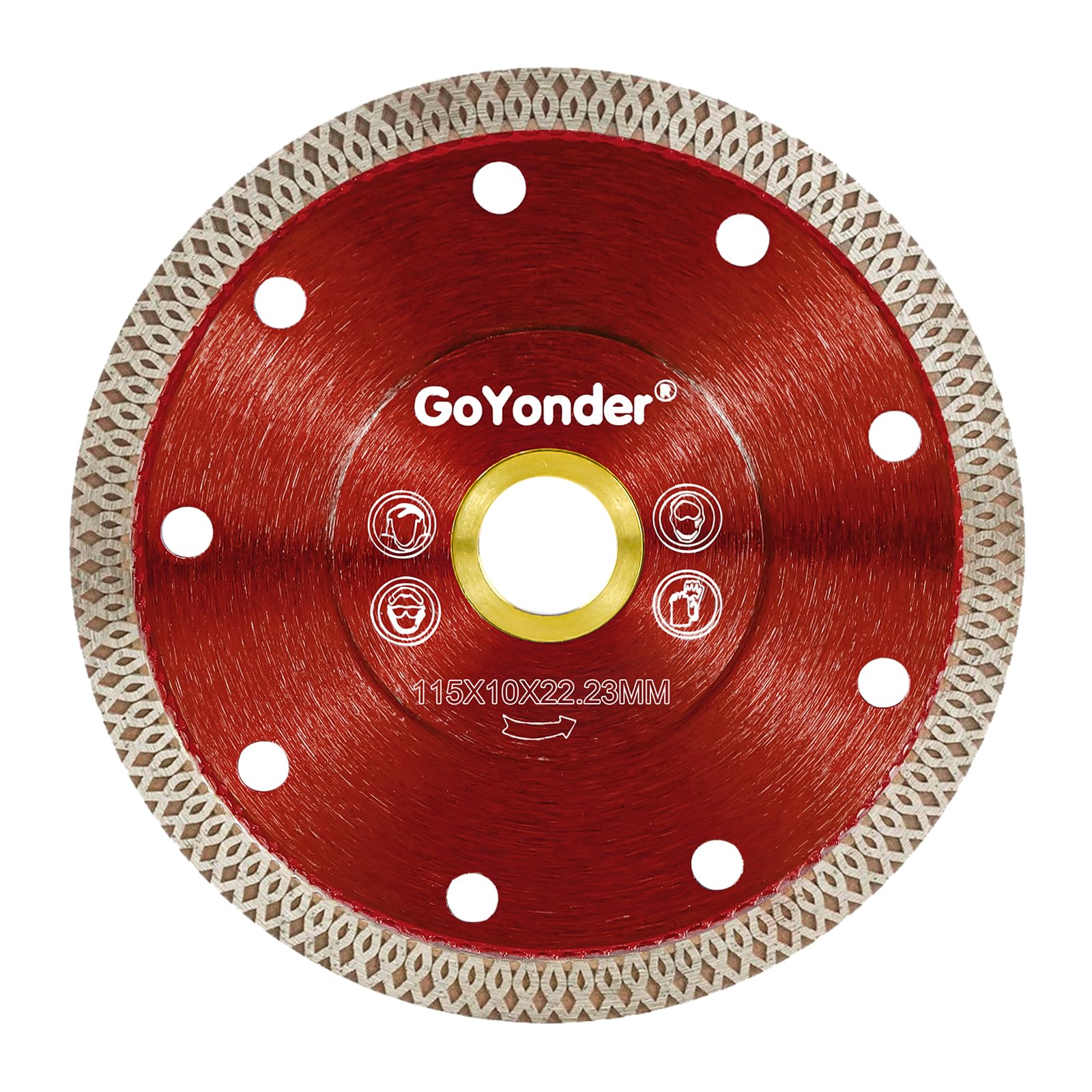 GoYonder 115mm Diamond Cutting Disc for Cutting Ceramic Porcelain Tile Granite Marble Stone
