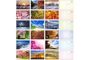 PARTH iMPEX Seasonal Nature Postcards - (Pack of 54) 4"x6" Bulk Variety of Fall Autumn Winter Summer Spring National Parks Theme with Mailing Side - all Occasion Cards
