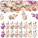 Boutigem Cute Animal Enamel Charms Colorful Zoo Sea Animal Metal Jewelry Charms Metal Dangle Charms Lovely Hang Ornament for DIY Crafts Bracelets Necklaces Earrings Keychain Jewelry Making