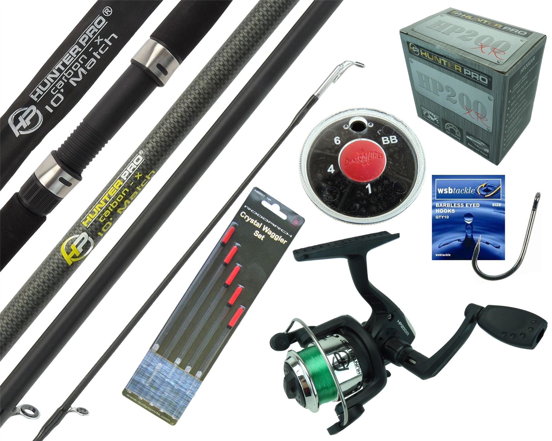 Hunter Pro COMPLETE STARTER BEGINNER FISHING KIT SET & 10' ROD REEL