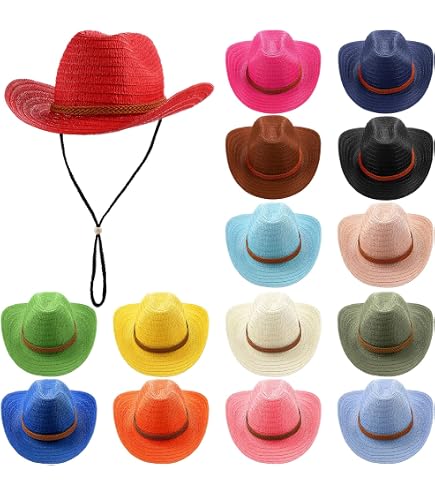 Amazon.com: Coume 36 Pcs Adult Cowboy Hat with Paisley  display picture 3