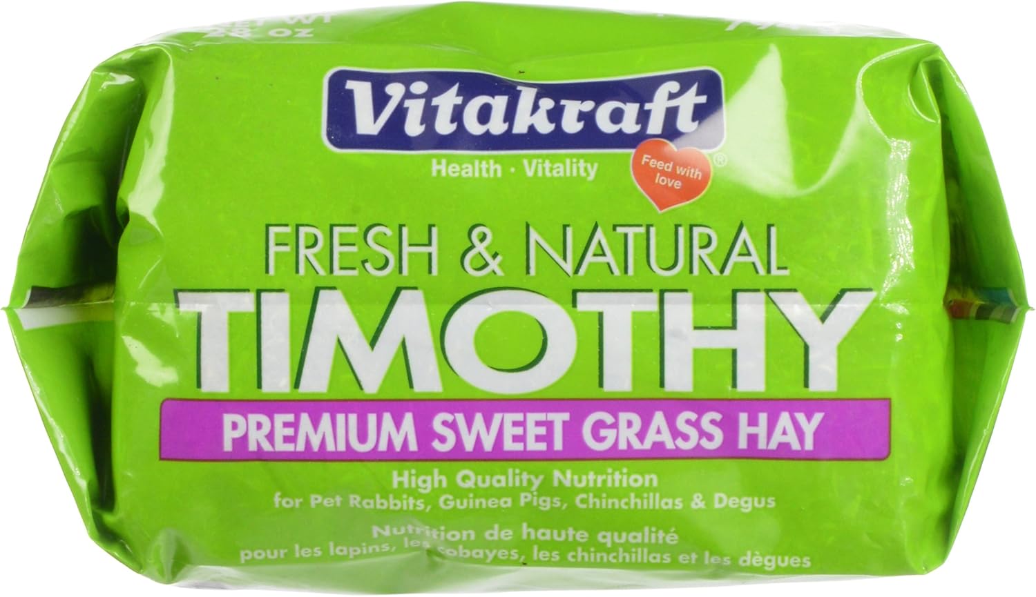 Vitakraft Timothy Hay - Premium Sweet Grass Hay - 100% American Grown, 28 Ounce Resealable Bag: Pet Supplies