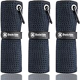 Handy Picks Microfiber Golf Towel (16" X 16") with Carabiner Clip, Waffle Pattern Golf Towel Hook and Loop Fastener - The Convenient Golf Cleaning Towel