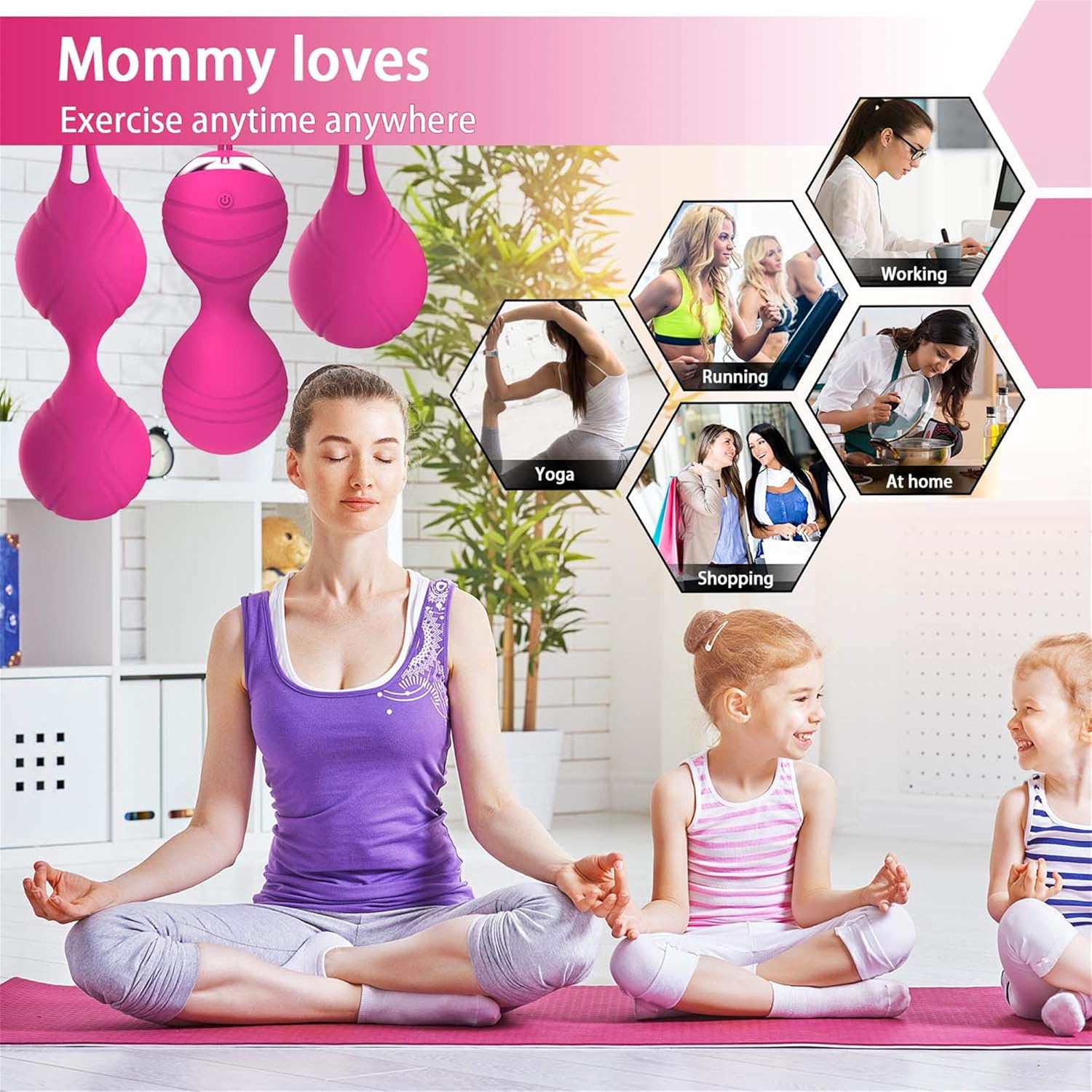 Abandship 2 in 1 Kegel Balls Kit - Kegel Exercise Weights Products for Women, 3 Weights Ben Wa Kegel Balls for Beginners & & Advanced, Doctor Recommended for Bladder Control and Pelvic Floor Training: Health & Personal Care