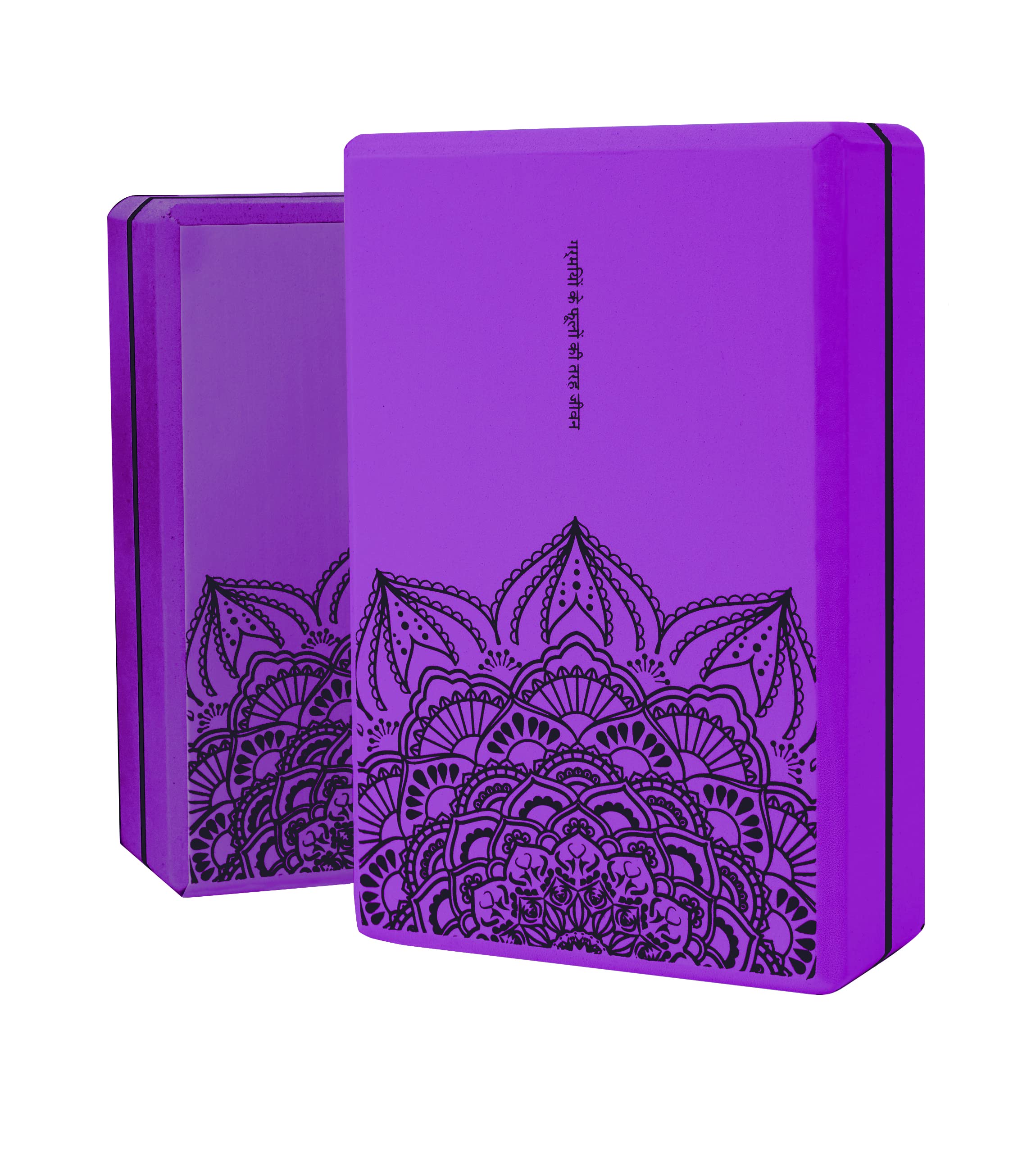 LaiEr Yoga Block (Set of 2) 9"x6"x3" High Density EVA Foam Brick, Non-Slip Surface Soft and Light for Yoga, Pilates, Meditation in Purple