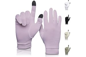 PANTHEON PLAYING CARDS Pure Silk Glove Liners | Soft & Comfortable | Inner Thermal Touchscreen Gloves | Natural Wear | Unisex | Wash Bag Included (Salmon, Small)