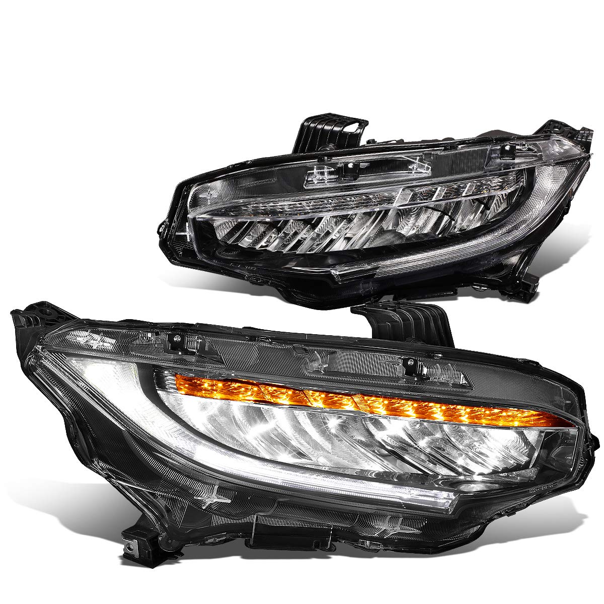 Buy Pair Full LED DRL Sequential Turn Signal TypeR Style Headlight