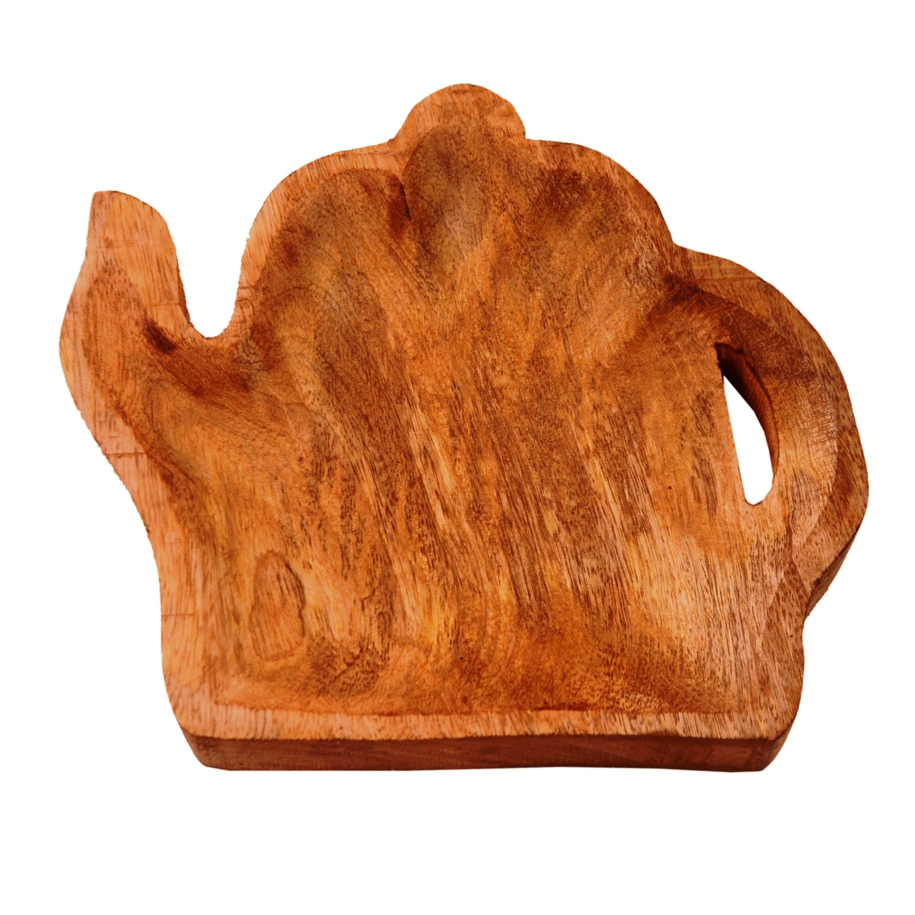 Purpledip Wooden Serving Tray/Platter 'Tea-time': Small Plate For Snacks, Cookies, Fruits Or Aftermints (11288)