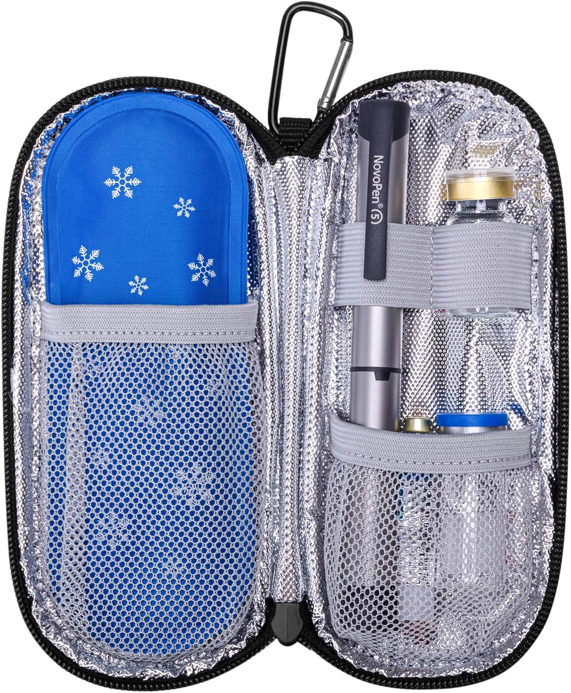 Yarwo Insulin Cooler Travel Case, Diabetic Travel Case with 2 Ice Packs, Insulin Travel Bag for Insulin Pens Purple - Image 3