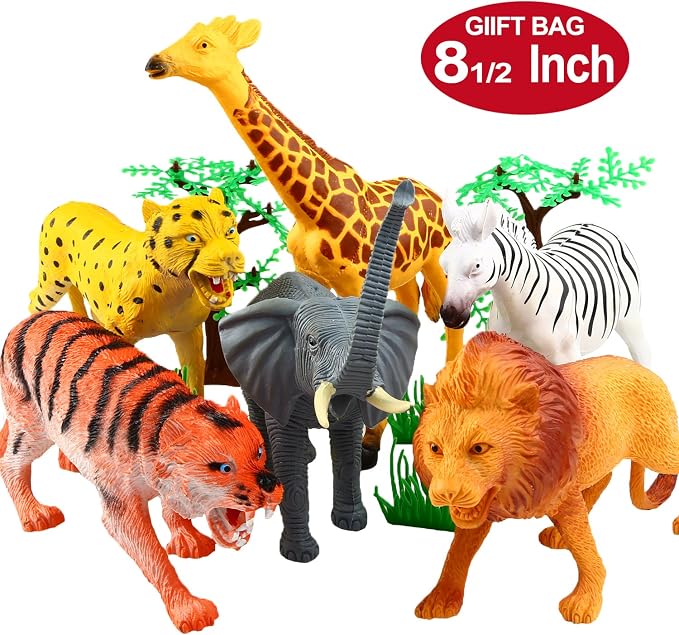 Déco Fête Jungle Animaux – 12 Spirales + 6 Verres En Papier – Pour Anniversaire Enfant – Facile à Accrocher