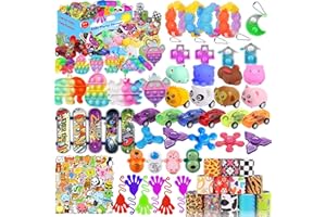 KAISBRO 109 Pcs Party Favors for Kids 4-8, Pop Fidget Toys, Goodie Bag Stuffers, Treasure Box Toys for Classroom, Carnival Prizes, Pinata Stuffers, Goodie Bags Filler, Prize Box toys for Kids Classroom