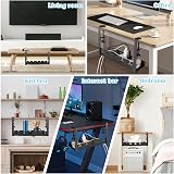 seOSTO Retractable Under Desk Cable Management Tray No Drill 11-21 inch Steel view 8