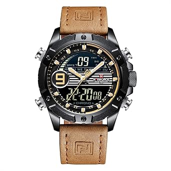 digital watch leather strap