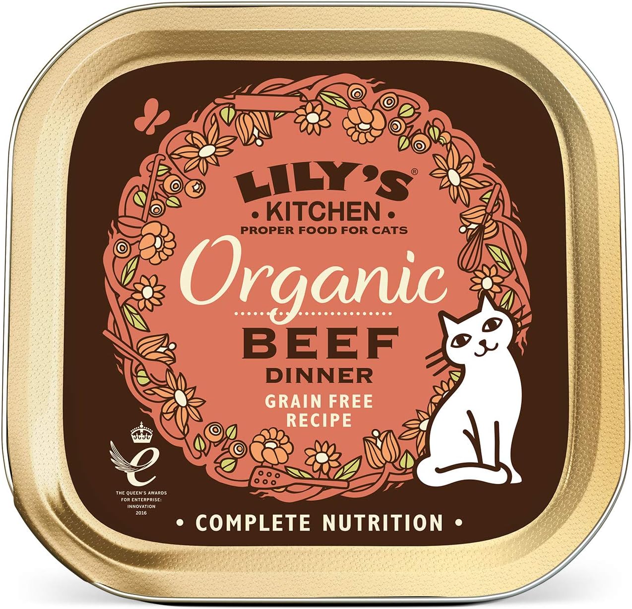 Lily's Kitchen Adult Organic Beef Dinner Complete Wet Cat Food, 19 x 85